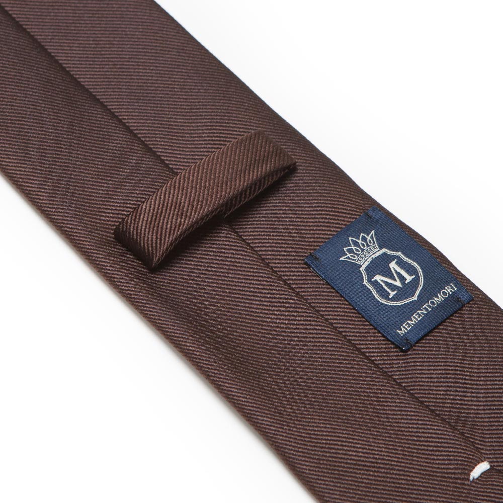 King Twill Solid Brown Silk Tie