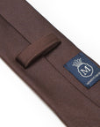King Twill Solid Brown Silk Tie