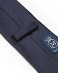 King Twill Solid Dark Navy Silk Tie
