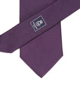 King Twill Solid Bordeaux Silk Tie