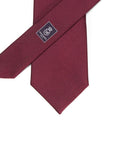 King Twill Solid Burgundy Silk Tie