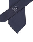 King Twill Solid Dark Navy Silk Tie