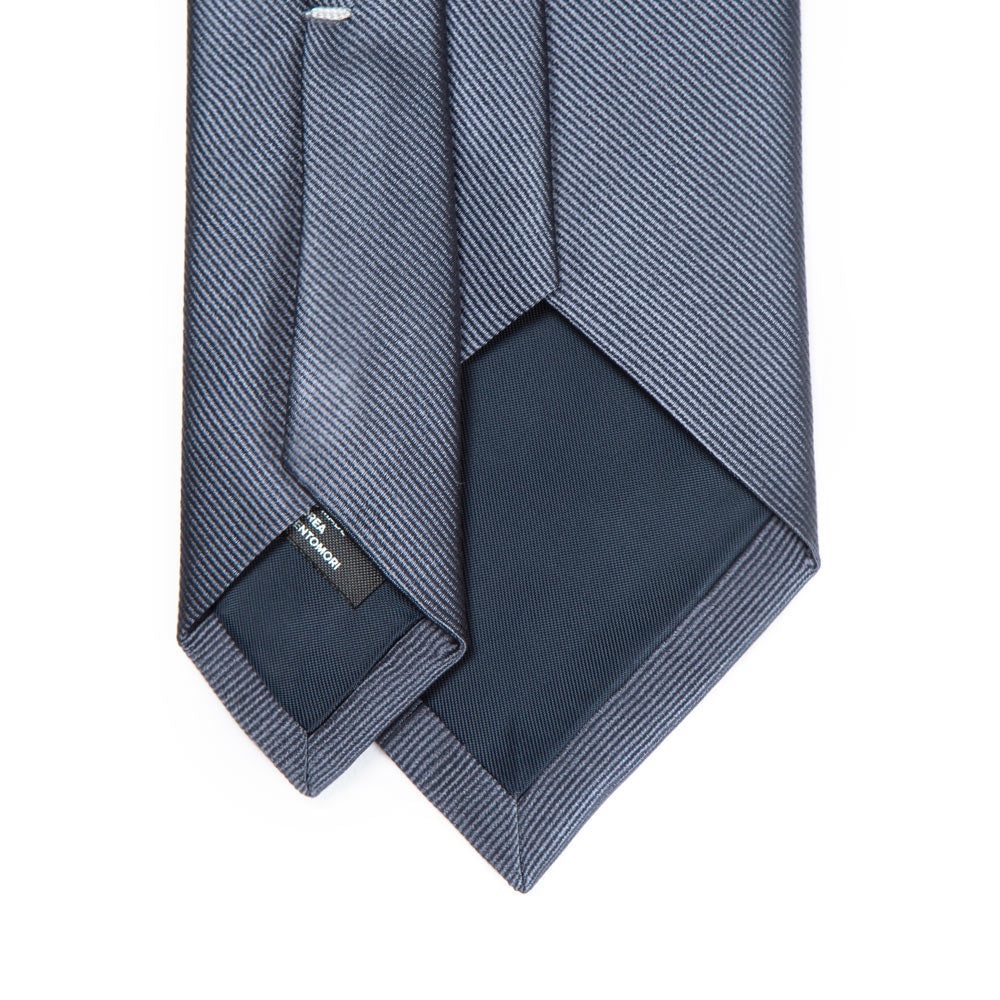 King Twill Solid Charcoal Gray Silk Tie