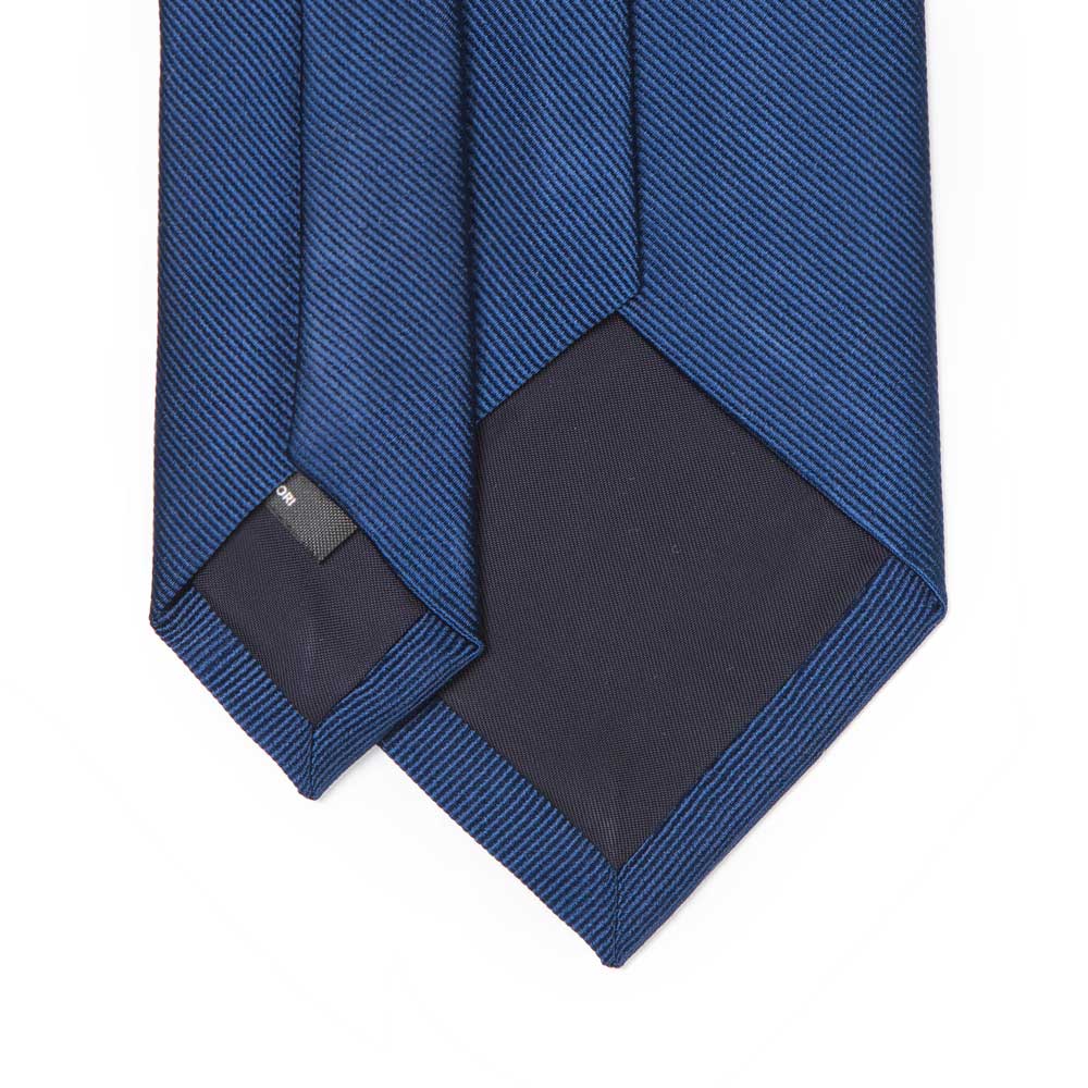King Twill Solid Navy Silk Tie