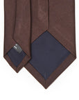 King Twill Solid Brown Silk Tie