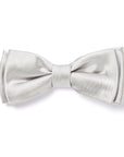 Wedding Silver Satin Silk Bow Tie