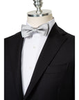 Wedding Silver Satin Silk Bow Tie