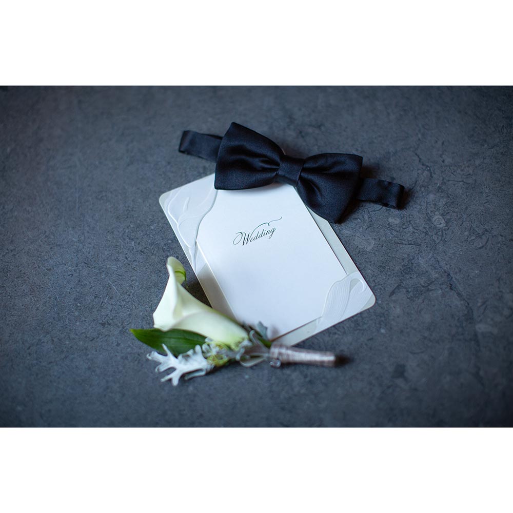 Wedding Silver Satin Silk Bow Tie