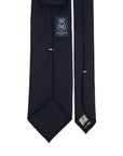 Mori Solid Dark Navy Wool Sfoderato Tie
