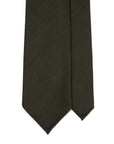 Mori Solid Dark Green Wool Sfoderato Tie