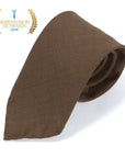 Mori Solid Brown Wool Sfoderato Tie