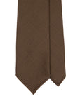 Mori Solid Brown Wool Sfoderato Tie