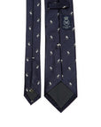 Garden Tulip Navy Silk Tie