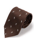 Garden Tulip Brown Silk Tie