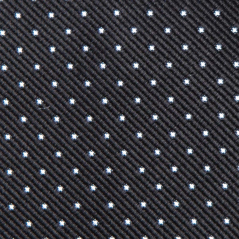 Pin Dot Black Silk Tie