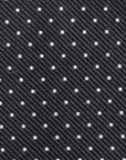 Pin Dot Black Silk Tie