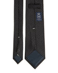Pin Dot Black Silk Tie