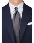 Pin Dot Charcoal Gray Silk Tie