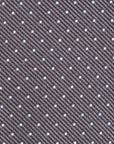 Pin Dot Charcoal Gray Silk Tie
