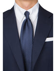 Pin Dot Navy Silk Tie