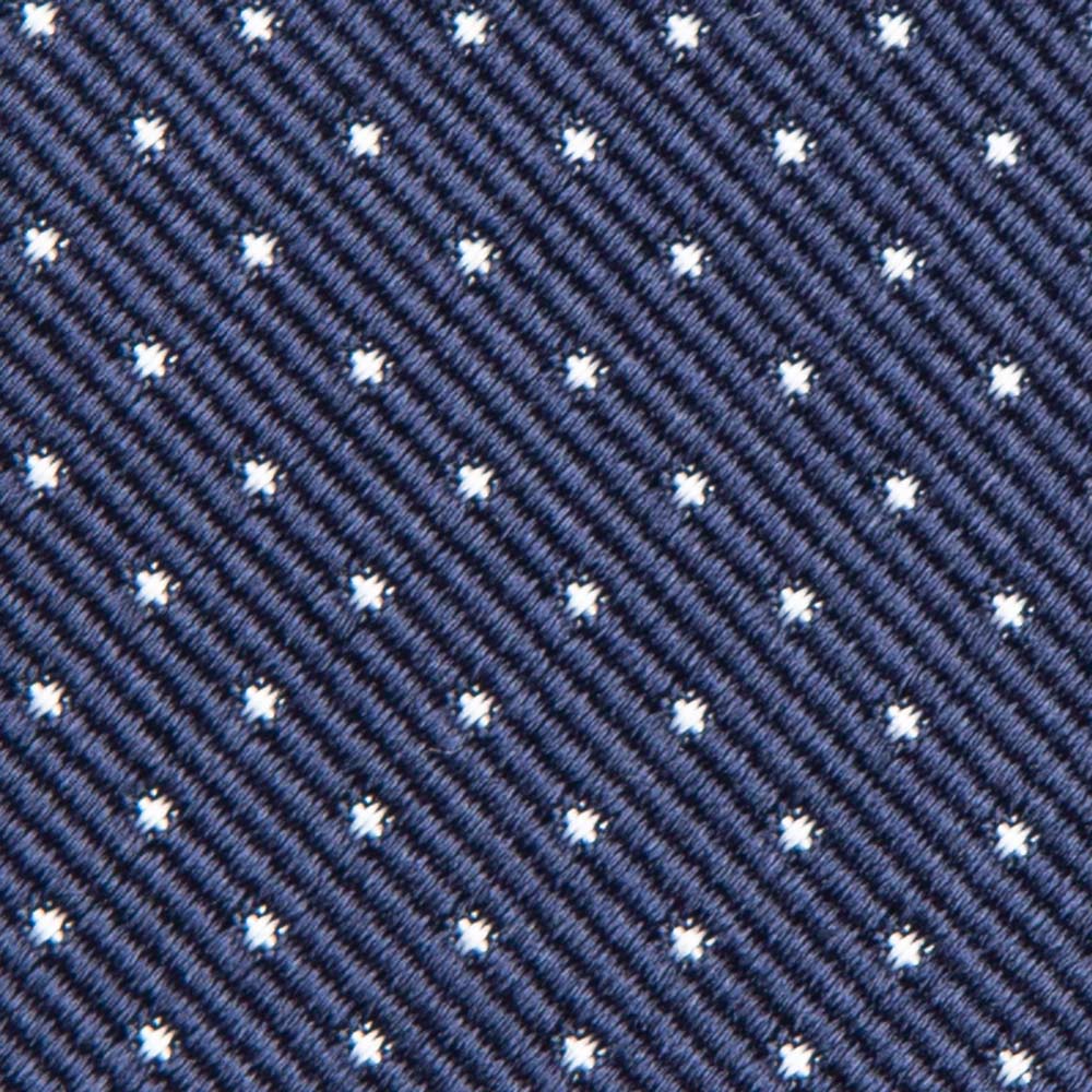 Pin Dot Navy Silk Tie