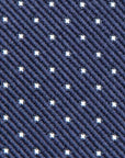 Pin Dot Navy Silk Tie