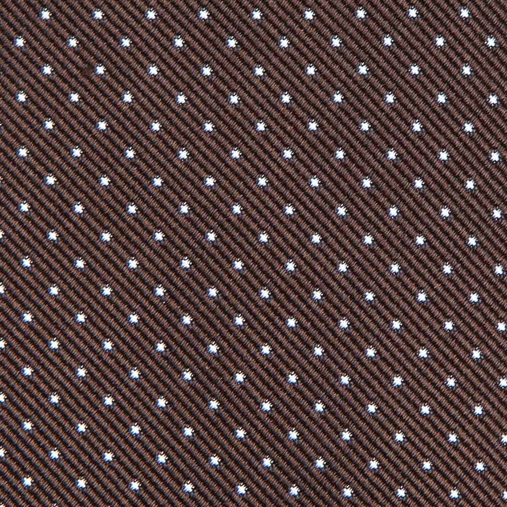 Pin Dot Brown Silk Tie