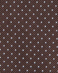 Pin Dot Brown Silk Tie