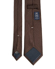 Pin Dot Brown Silk Tie