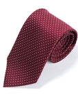 Pin Dot Burgundy Silk Tie