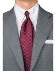 Pin Dot Burgundy Silk Tie