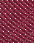 Pin Dot Burgundy Silk Tie