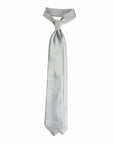 Pin Dot Silver Silk Tie