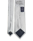 Pin Dot Silver Silk Tie