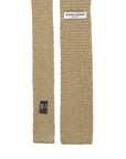 Square End Champagne Gold Silk Knitted Tie
