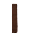 Square End Espresso Brown Silk Knitted Tie