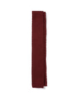 Square End Burgundy Silk Knitted Tie