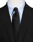 Classic Black Solid Silk Tie