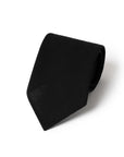 Oldgate Jet Black Solid 2PLY High Twist Wool Blend Sfoderato Tie