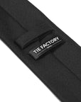 Classic Black Solid Silk Tie
