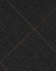 Oldgate Espresso Brown Glen Check Pattern 2PLY High Twist Wool Blend Sfoderato Tie