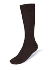 Brown Cotton Dress Socks