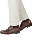 Brown Cotton Dress Socks
