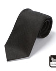 Colombo Glen Check Pattern Charcoal Gray Wool Tie