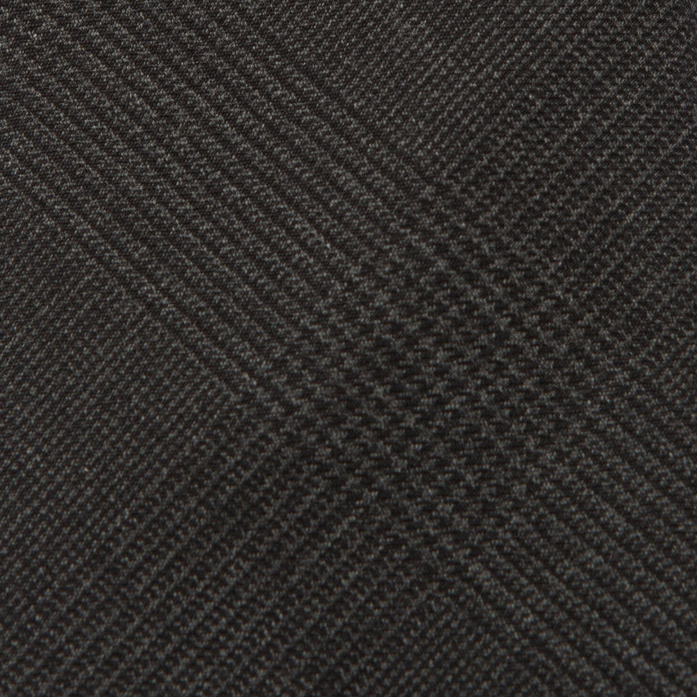 Colombo Glen Check Pattern Charcoal Gray Wool Tie