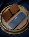 Navy Leather Long Wallet