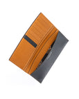Navy Leather Long Wallet