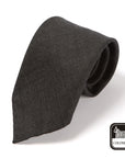 Colombo New Mori Solid Charcoal Gray Wool Sfoderato Tie