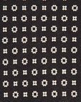 Clover & Fiore Black White Hand-Printed Silk Tie