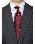 Garden Tulip Burgundy Silk Tie